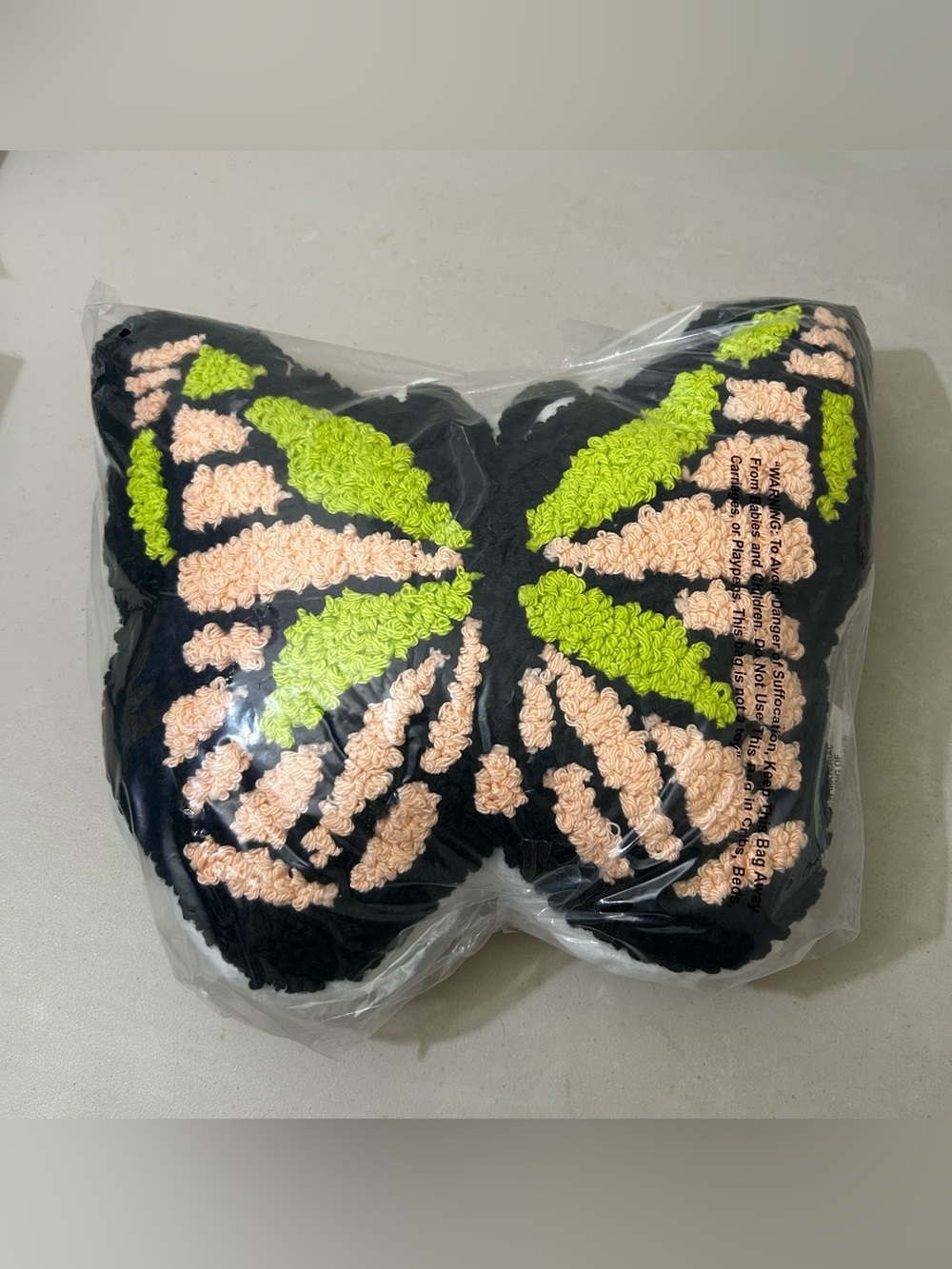 Teen Home Butterfly Shape Decorative Pillow 18x17in NEW
